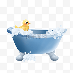 黄色小黄鸭图片_浴缸里的小黄鸭