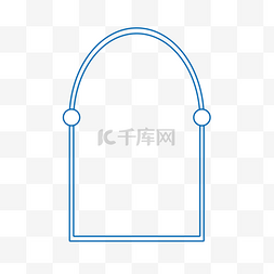 拱门图片_简约线条拱形边框