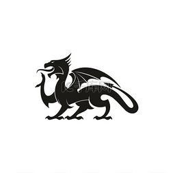 卤水狮头鹅图片_孤立的中世纪纹章兽有鹰腿和翅膀