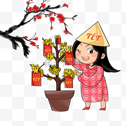 衣服矢量小图标图片_越南新年春节红包树