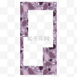 水磨石instagram故事边框复古紫色