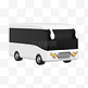 C4D3D立体交通工具白色大巴车