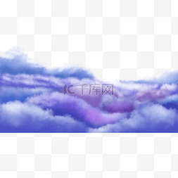 梦幻唯美蓝紫色云海