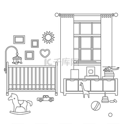 家具线条图片_婴儿房内部线条婴儿房内部线条带