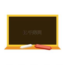 黑板粉笔学校图片_学校董事会的程式化插图。