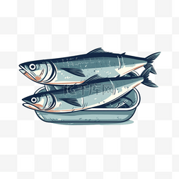 卡通手绘水产海鲜鱼