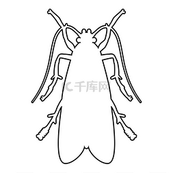 居住图片_衣服蛾衣服蛾飞虫害虫图标黑色轮