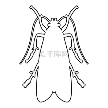 衣服蛾衣服蛾飞虫害虫图标黑色轮廓矢量插图平面风格简单图像衣服蛾衣服蛾飞虫害虫图标黑色轮廓矢量插图平面风格图像