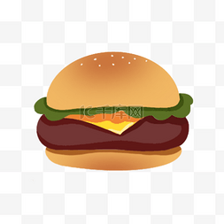 牛肉汉堡图片_烧烤剪贴画肥厚牛肉汉堡