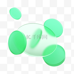 3DC4D立体绿色毛玻璃