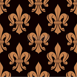 法国皇家米色 fleur-de-lis 符号在栗