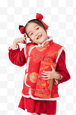 拜年女童图片_过新年拜年女童