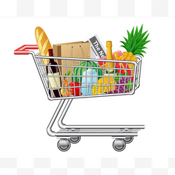 抢先购买图片_与购买和食品购物车