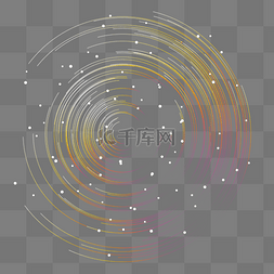 爆炸炫彩水墨图片_炫彩科技星轨线条圆形光点