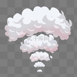 云蘑菇云图片_软萌可爱漫画云云朵