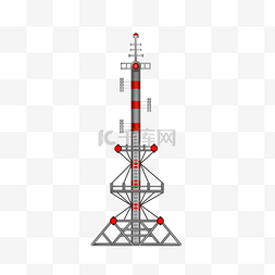 太空创意素材图片_信号塔抽象圆柱接受装置图形