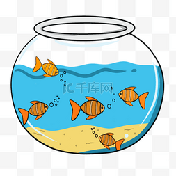 鱼缸图片_圆形大鱼缸剪贴画