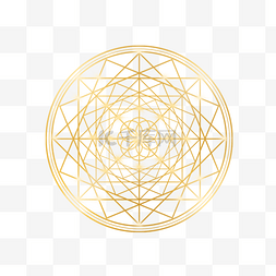 神秘曼陀罗线条圆环图案