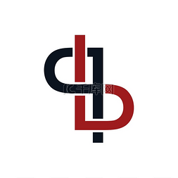 企业标识素材图片_重叠首字母徽标徽标主题矢量艺术