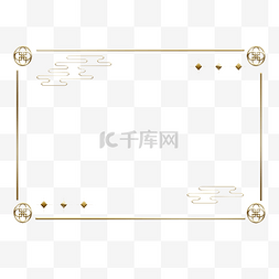传统文化线条图片_韩国传统节日金边框