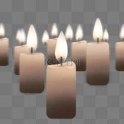 蜡烛祈福为逝者哀悼虔诚祈求