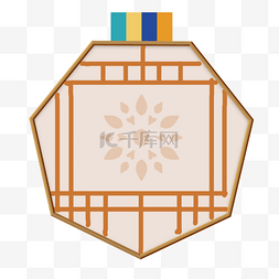 清新花纹图案图片_韩国传统花纹多边形木质框架