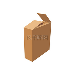 纸箱交付和运输包装独立实物模型
