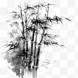 手绘竹子卡通图片_卡通手绘中国风水墨竹子