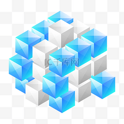 立体方块图片_科技立体方块