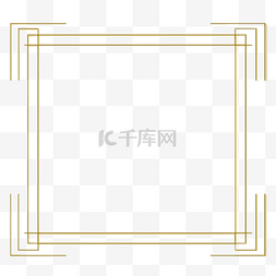 简约线条图片_金色简约线条边框方框框文字框