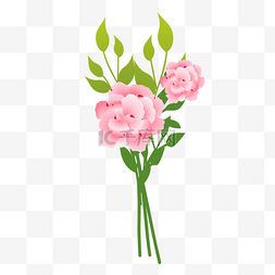 盛开的粉色花瓣图片_盛开的粉色花朵卡通剪贴画