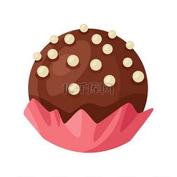 美食广告图片_巧克力糖的插图。