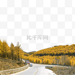 龙图片_秋季山区彩林公路彩林秋季