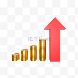 金融上升图片_3DC4D立体金融经济理财投资上升