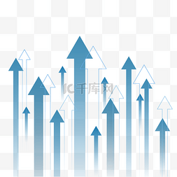 金融科技蓝色图片_蓝色渐变金融箭头