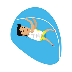 体育运动标志图片_运动员进行撑杆跳高体育偶像田径