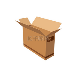 纸盒图标图片_纸箱交付和运输包装独立实物模型