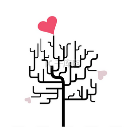 树心抽象矢量插图