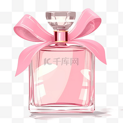 优雅的粉红色香水瓶