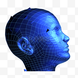 科技蓝色人脑