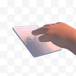 ipad图片_3D卡通立体手点ipad平板屏幕