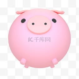 可爱卡通猪头图片_3DC4D立体猪头可爱表情