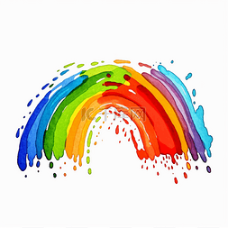 孩童手绘图片_儿童手绘美丽彩虹