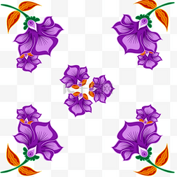 花朵图案蜡染图案
