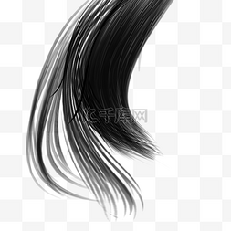 头发丝图片_黑色黑发头发丝笔刷
