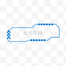 手绘蓝色科技线条