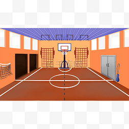 篮球场教育学习学校场景