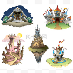 history图片_Set of Fantasy castles