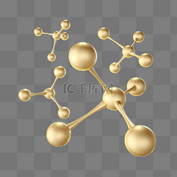 3D美容护肤医疗分子结构