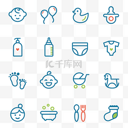 icon扩展图片_矢量母婴图标婴儿用品icon